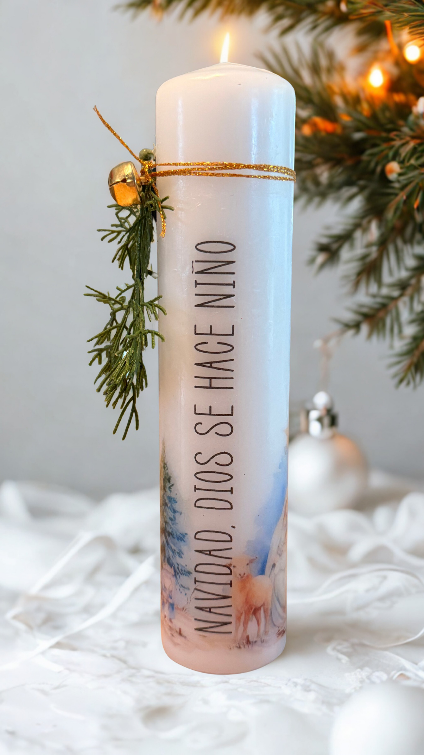 Christmas Special Edition -"God Becomes a Child” Candle (Spanish)