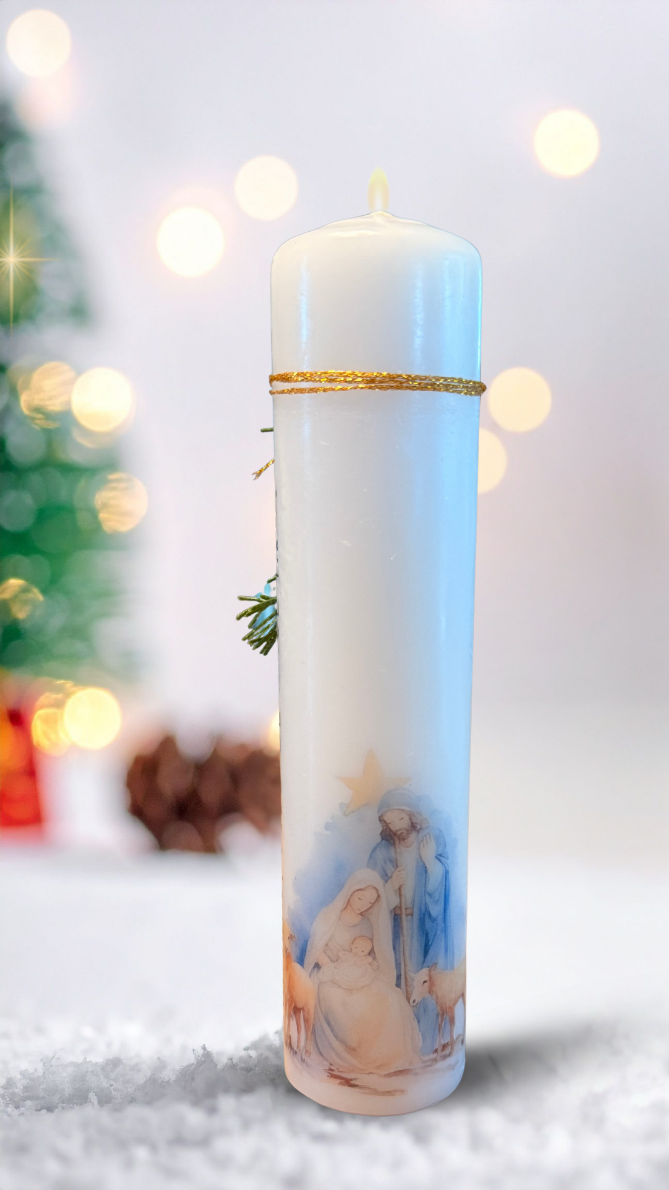 Christmas Special Edition -"God Becomes a Child” Candle (Spanish)