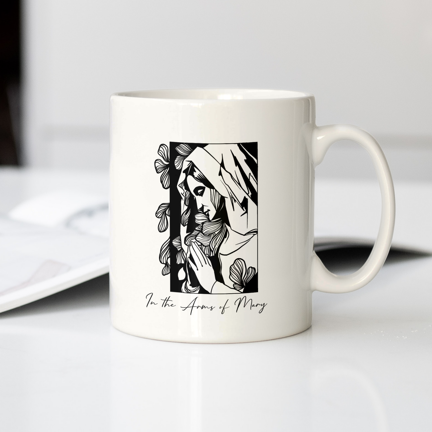 VIRGIN MARY MUG - BLACK