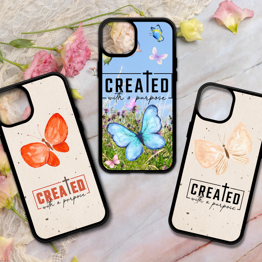 "Created with a Purpose". Iphone Case