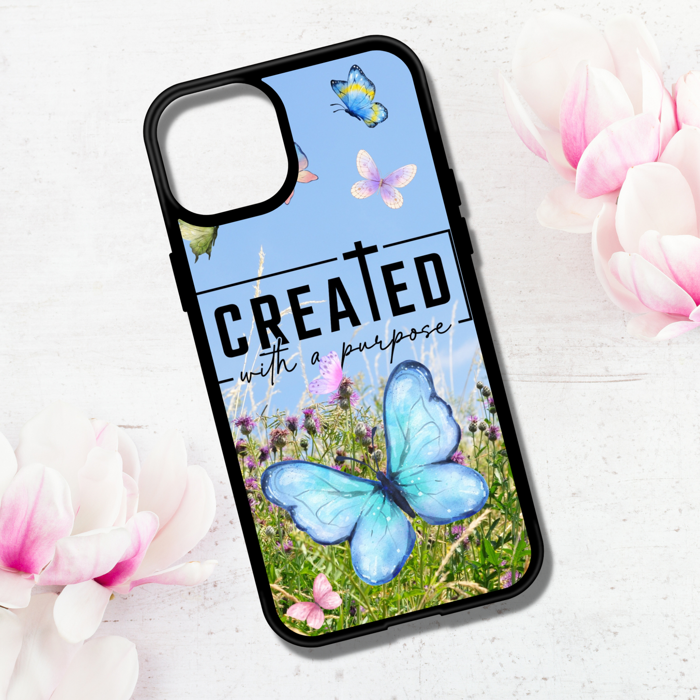 "Created with a Purpose". Iphone Case