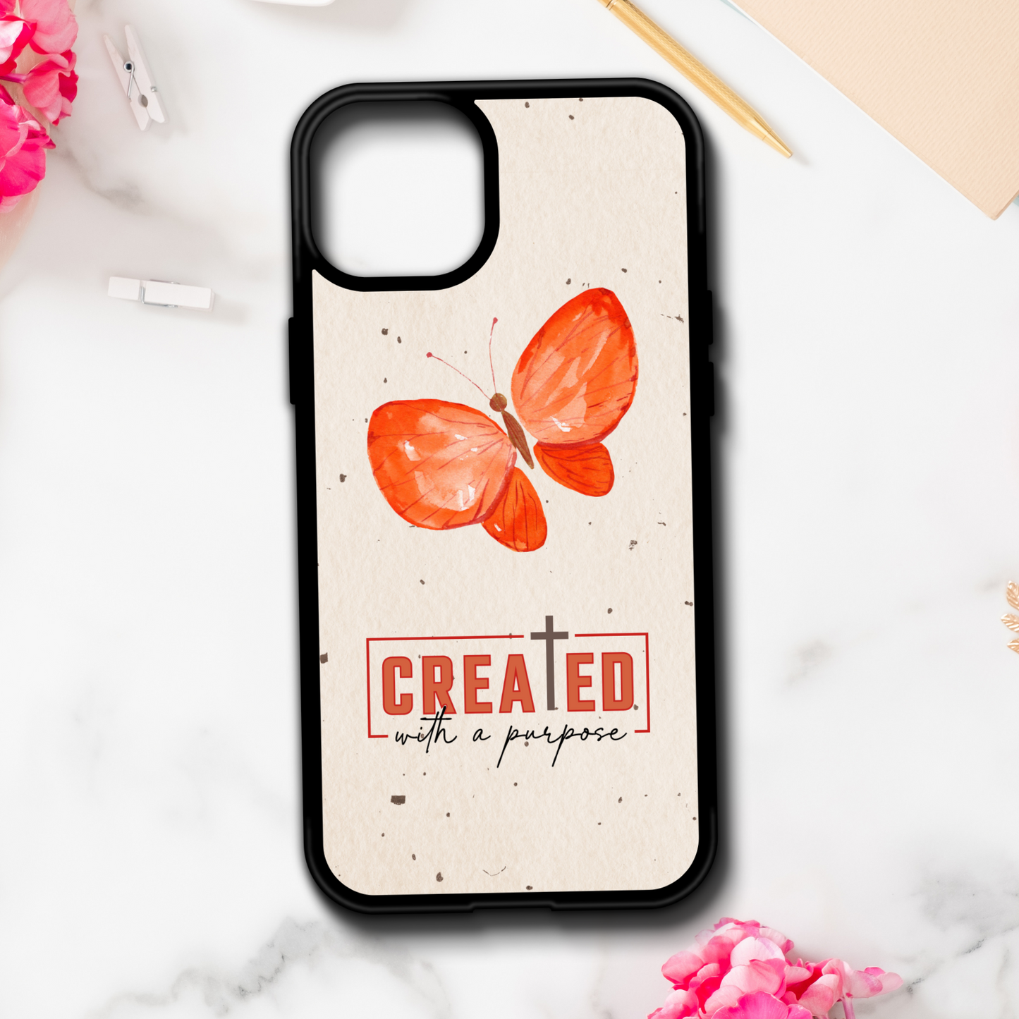 "Created with a Purpose". Iphone Case