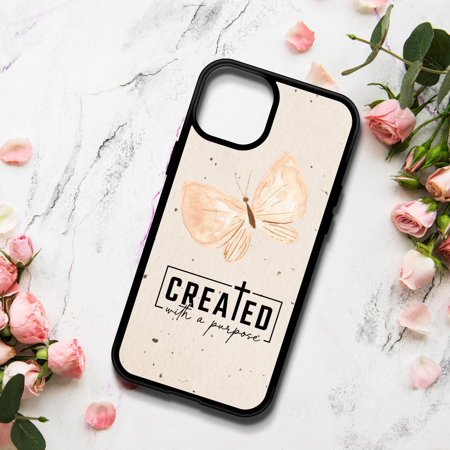 "Created with a Purpose". Iphone Case